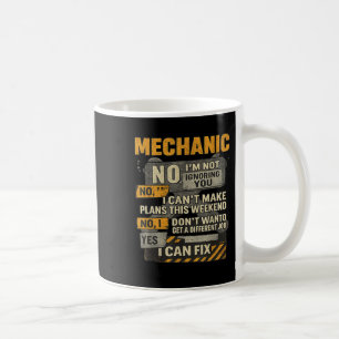 Mens No Im Not Ignoring You Mechanic Wrench Humor Coffee Mug