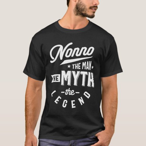 Mens Nonno The Man The Myth The Legend T_shirt Fat