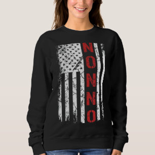 Mens Nonno Vintage Us American Flag For Dad Papa Sweatshirt