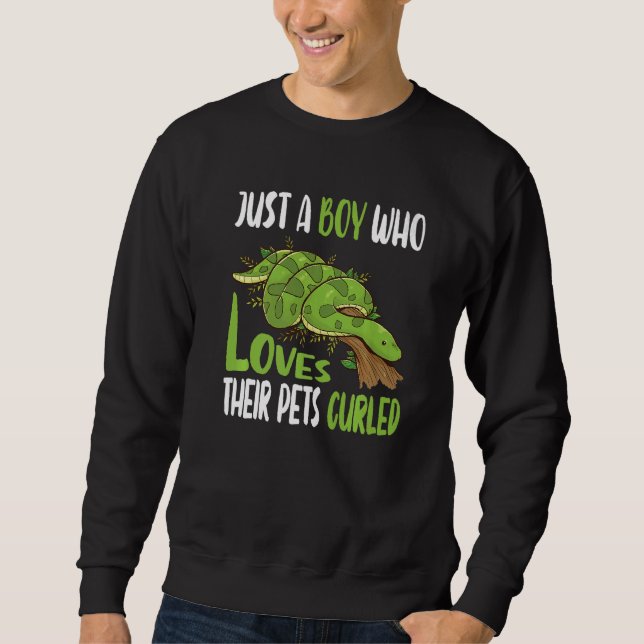 Mens Noodle Reptile For Ball Python Herpetologist Sweatshirt (Front)