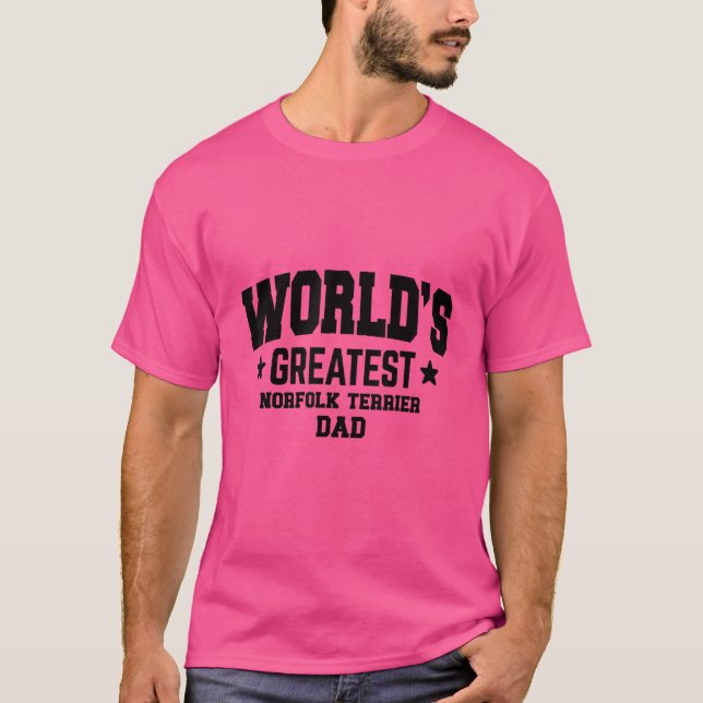 Mens Norfolk Terrier Dog Dad   T-Shirt (Front)