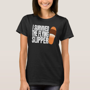 Mens Novelty Survived Wooden Spoon Now Slipper T-Shirt