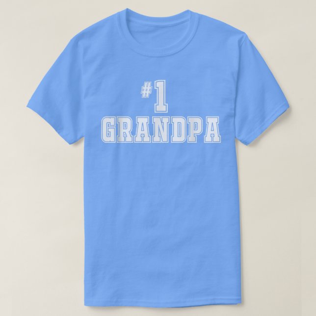 Men's Number 1 1 Grandpa  Grandfather  T-Shirt (Design Front)