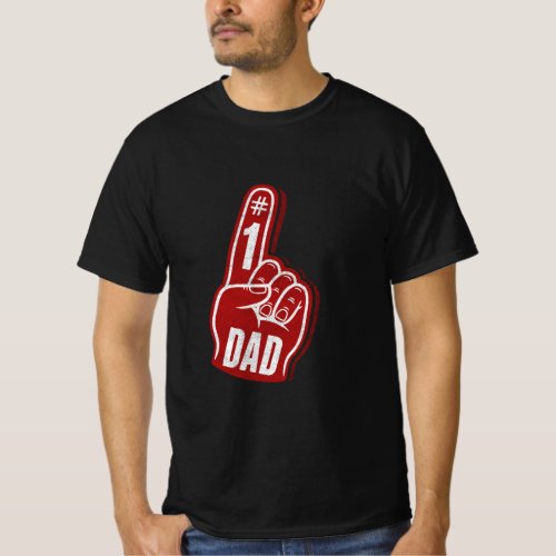 Mens Number 1 DAD fathers day  T_Shirt