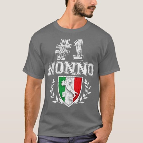 Mens Number One Nonno Italian Grandfather  T_Shirt