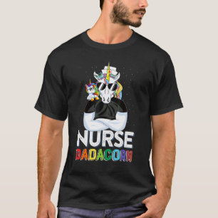 Mens Nurse Unicorn Fathers Day Birthday Dad Murse T-Shirt