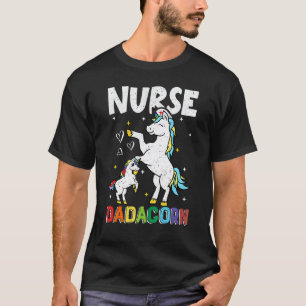 Mens Nurse Unicorn Fathers Day Birthday Dad Murse T-Shirt