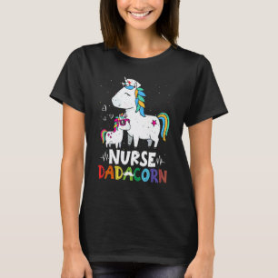 Mens Nurse Unicorn Fathers Day Birthday Dad Murse T-Shirt