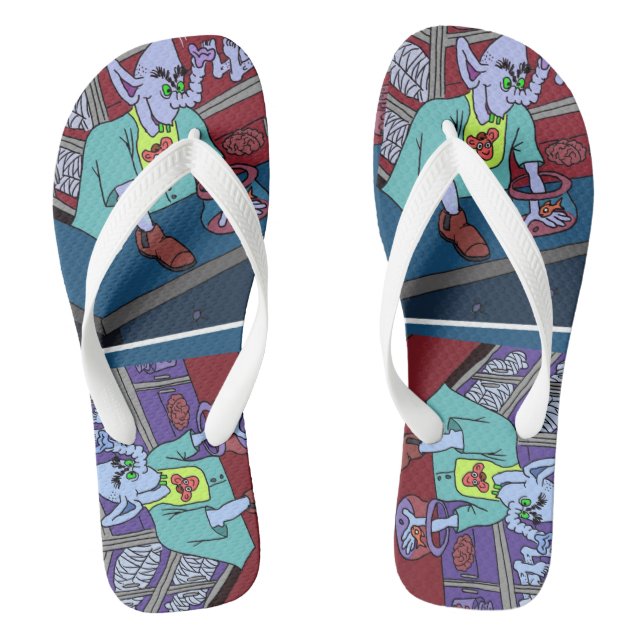 Men's nutsncrazy flip flops USA sizes 3-12 (Footbed)