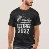 Men's Funny Fishing T-shirt Ofishally Retired Vintage Shirt