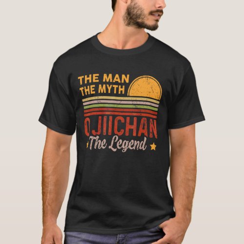 Mens O Jiichan The Man Myth Legend Retro Grandpa F T_Shirt
