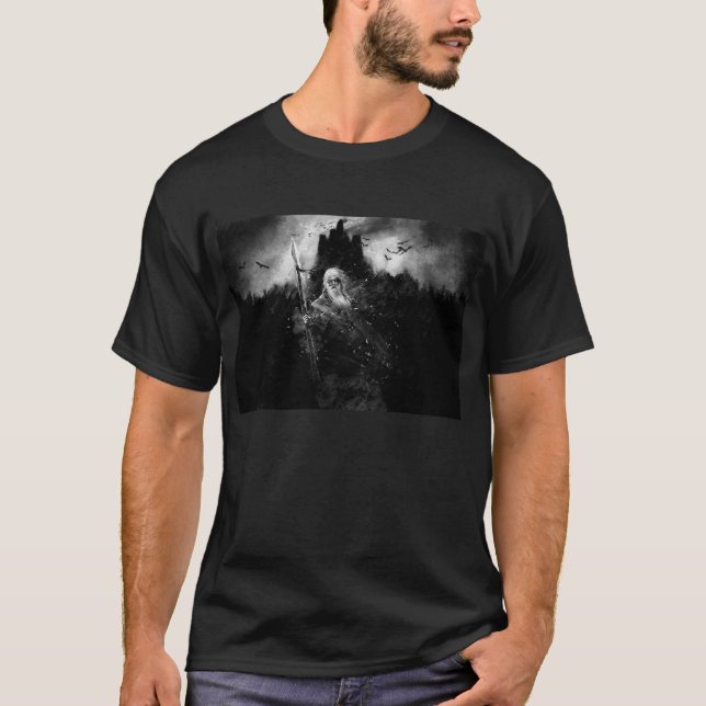 Men's Odin shirt with Algiz rune (Front)