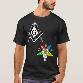 Mens OES Mason Split Long T Masonic Eastern Tee