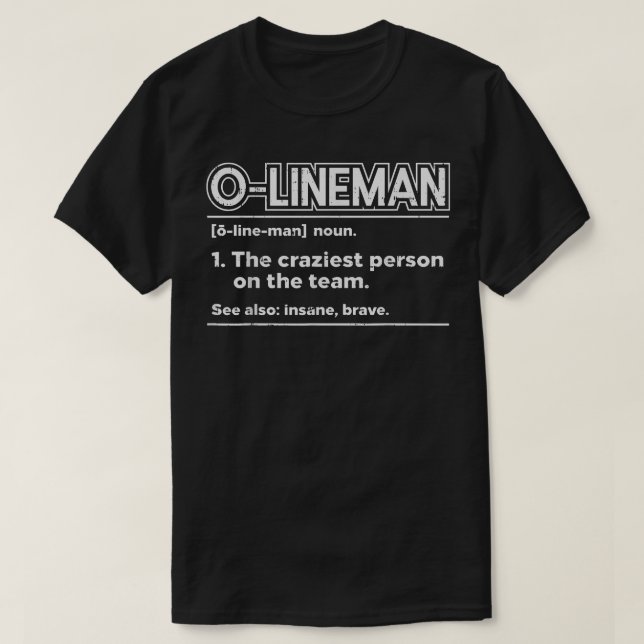 Mens Offensive O Lineman Definition Football Funny T-Shirt (Design Front)