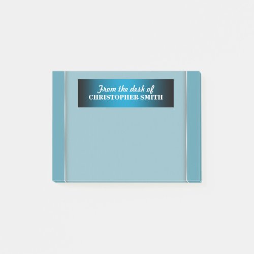 Mens office organizer  Personalize name Post_it Notes