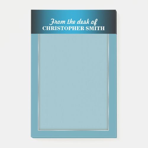 Mens office organizer work blue post_it notes