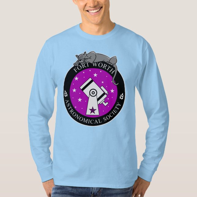 Men's Official Logo Long Sleeve Blue T-Shirt (Front)