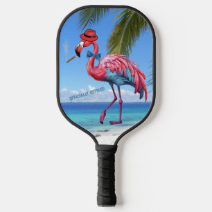 Men's Officially Retired Flamingo Tropical Beach  Pickleball Paddle