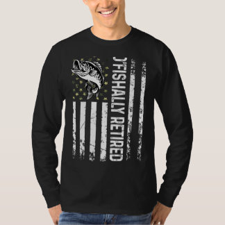Mens O'fishally Retired Dad Coolest Fisherman Fath T-Shirt