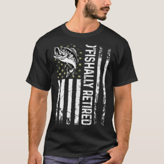 Mens O'fishally Retired Dad Coolest Fisherman Fath T-Shirt
