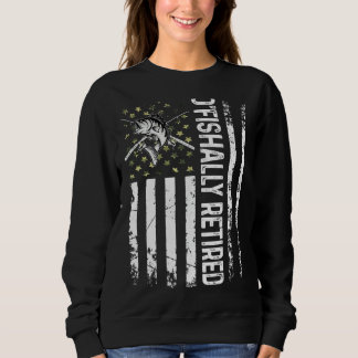 Mens O'fishally Retired Dad Father's Day Coolest Sweatshirt