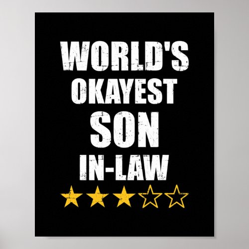 Mens Okayest son in law from father in law  Poster