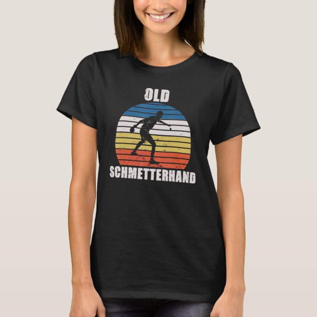 Mens Old Butterfly  Ping Pong  Table Tennis T-Shirt (Front)