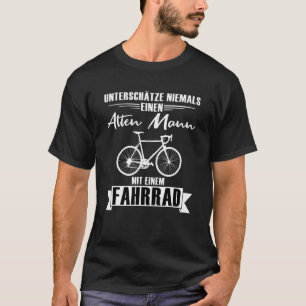 Mens Old Man With Bicycle Cool Cyclist Biker Grand T-Shirt