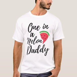 Mens One In A Melon Daddy Funny Watermelon Father T-Shirt