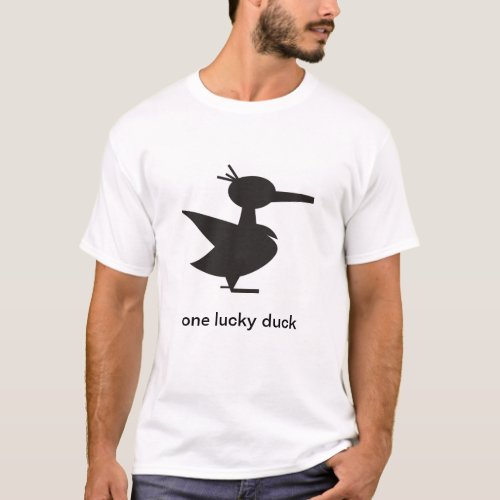 Mens One Lucky Duck Cotton T_Shirt 