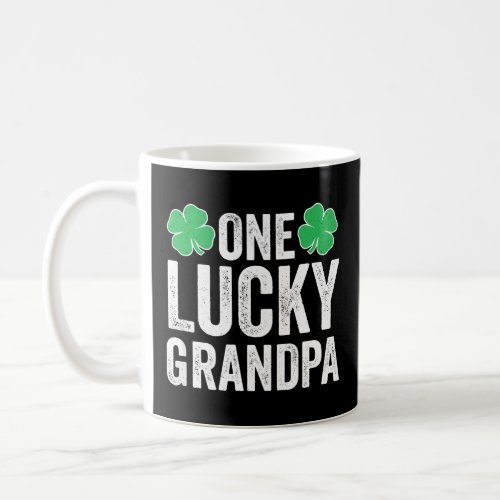 Mens One Lucky Grandpa Clover Men St Patricks Day  Coffee Mug