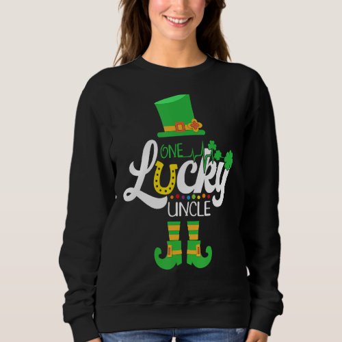 Mens One Lucky Uncle Family Matching St Patricks D Sweatshirt