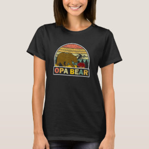 Mens Opa Bear Cute Vintage Daddy Wildling T-Shirt