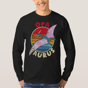 Mens Opa Saurus I Pterodactylus I Family Matching T-Shirt