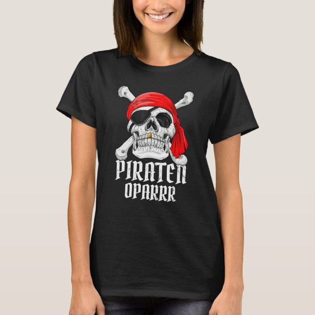 Mens Oparrr Pirate Shirt Grandpa Pirate Costume Fa (Front)
