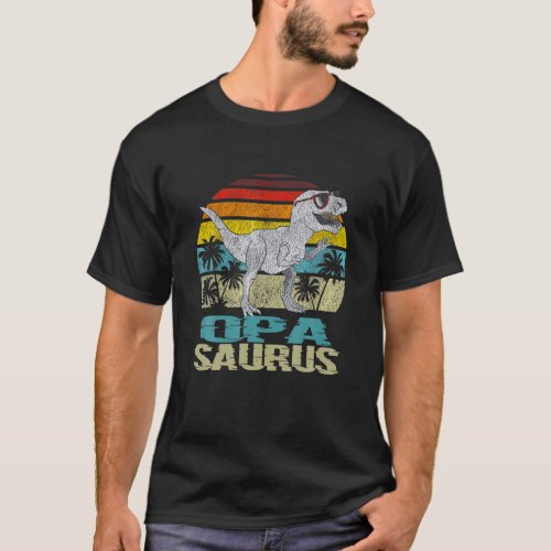 Mens Opasaurus T Rex Dinosaur Opa Saurus Family Ma T_Shirt