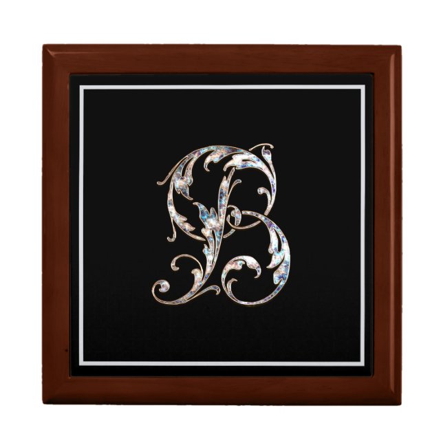 Men's or Women's Monogrammed Keepsake Jewerly Box (Front)