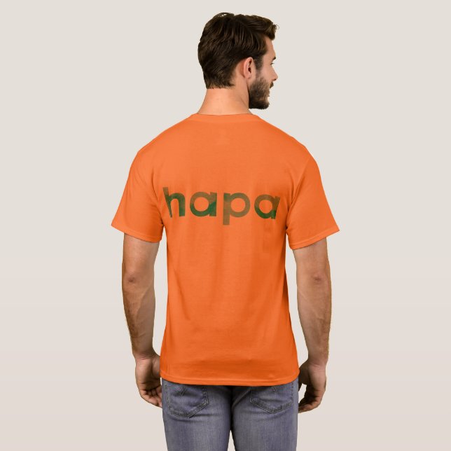 Men's Orange Hapa T-Shirt (Back Full)