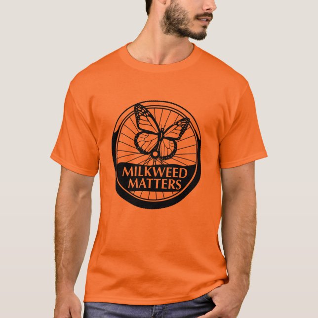 Men's Orange Shirt B/W Logo (Front)