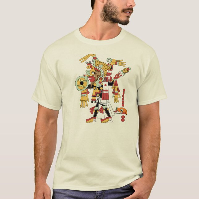 Men's Organic T-Shirt With Inca Shaman (Front)
