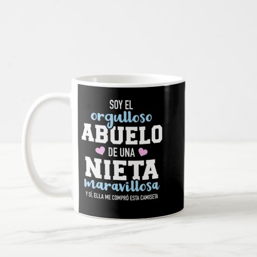 Mens Orgulloso abuelo de una nieta maravillosa T_S Coffee Mug