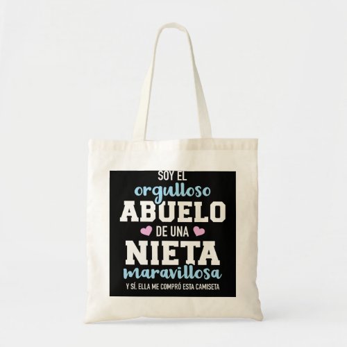 Mens Orgulloso abuelo de una nieta maravillosa T_S Tote Bag