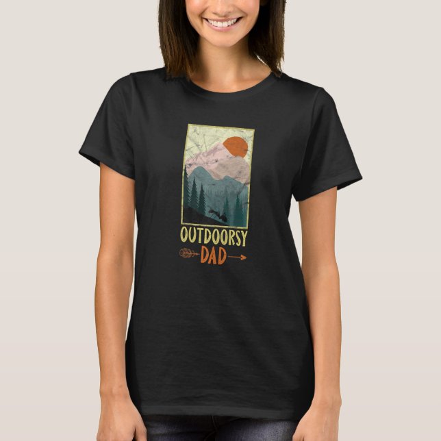 Mens Outdoor Father's Day Outdoorsy Dad T-Shirt (Front)