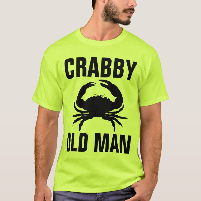 Men's OVER THE HILL BIRTHDAY "CRABBY" T-Shirts (Front)