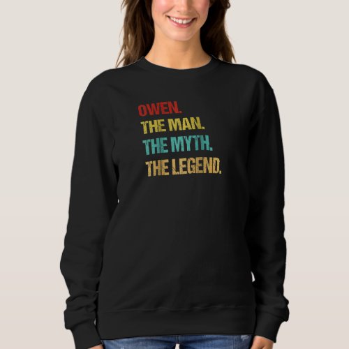 Mens Owen The Man The Myth The Legend Raglan Sweatshirt