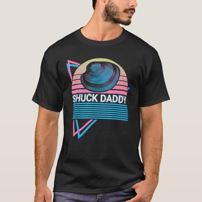 Mens Oyster Shuck Seafood Lets Get Shucked Up T-Shirt (Front)