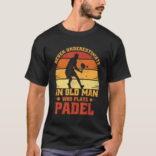 Mens Padel Player Padel_Tennis Sports T_Shirt