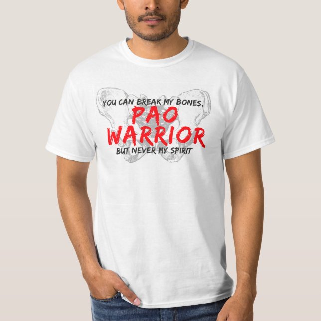 Men's PAO Warrior Red Text Tee (Front)