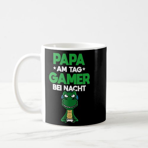 Mens Papa Am Tag Gamer At Night Gamer T Rex Consol Coffee Mug