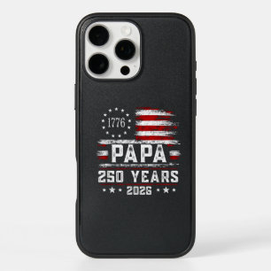 Mens Papa American Flag 250 Years 4th of July Gran iPhone 16 Pro Max Case